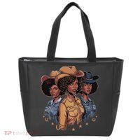 Black Cowgirl Rodeo Melanin Tote Bag thumb 0