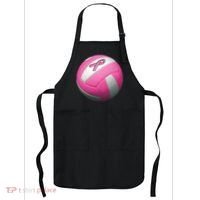 Breast Cancer Ribbon Pink Volleyball Apron thumb 0