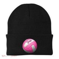 Breast Cancer Ribbon Pink Volleyball Beanie thumb 0