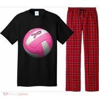 Breast Cancer Ribbon Pink Volleyball Pajama Set thumb 0