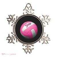 Breast Cancer Ribbon Pink Volleyball Ornament thumb 0