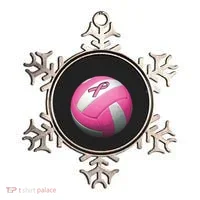 Breast Cancer Ribbon Pink Volleyball Ornament thumb 0