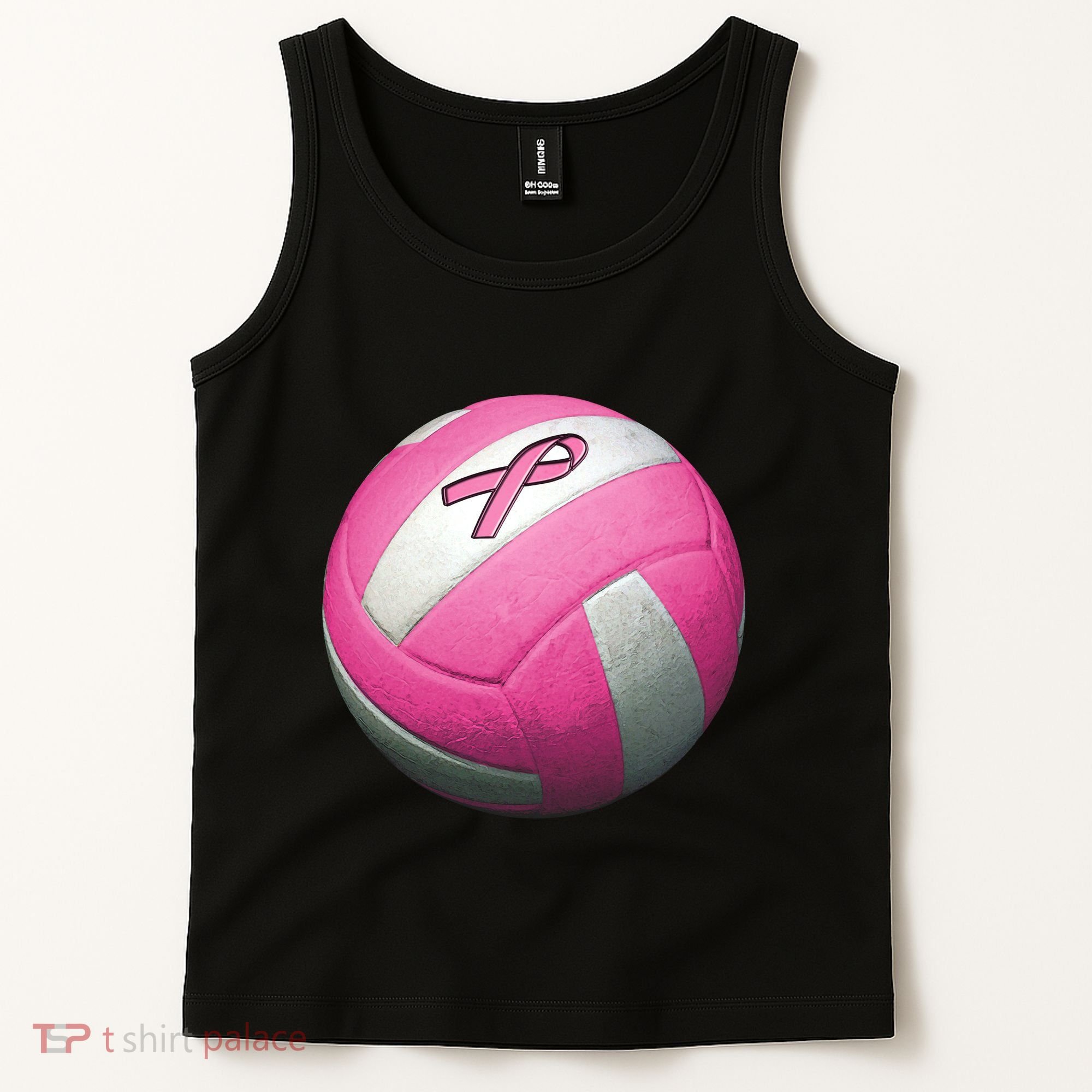 Breast Cancer Ribbon Pink Volleyball Tank Top