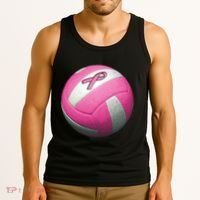 Breast Cancer Ribbon Pink Volleyball Tank Top thumb 3