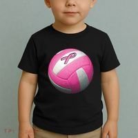 Breast Cancer Ribbon Pink Volleyball Toddler T-Shirt thumb 2