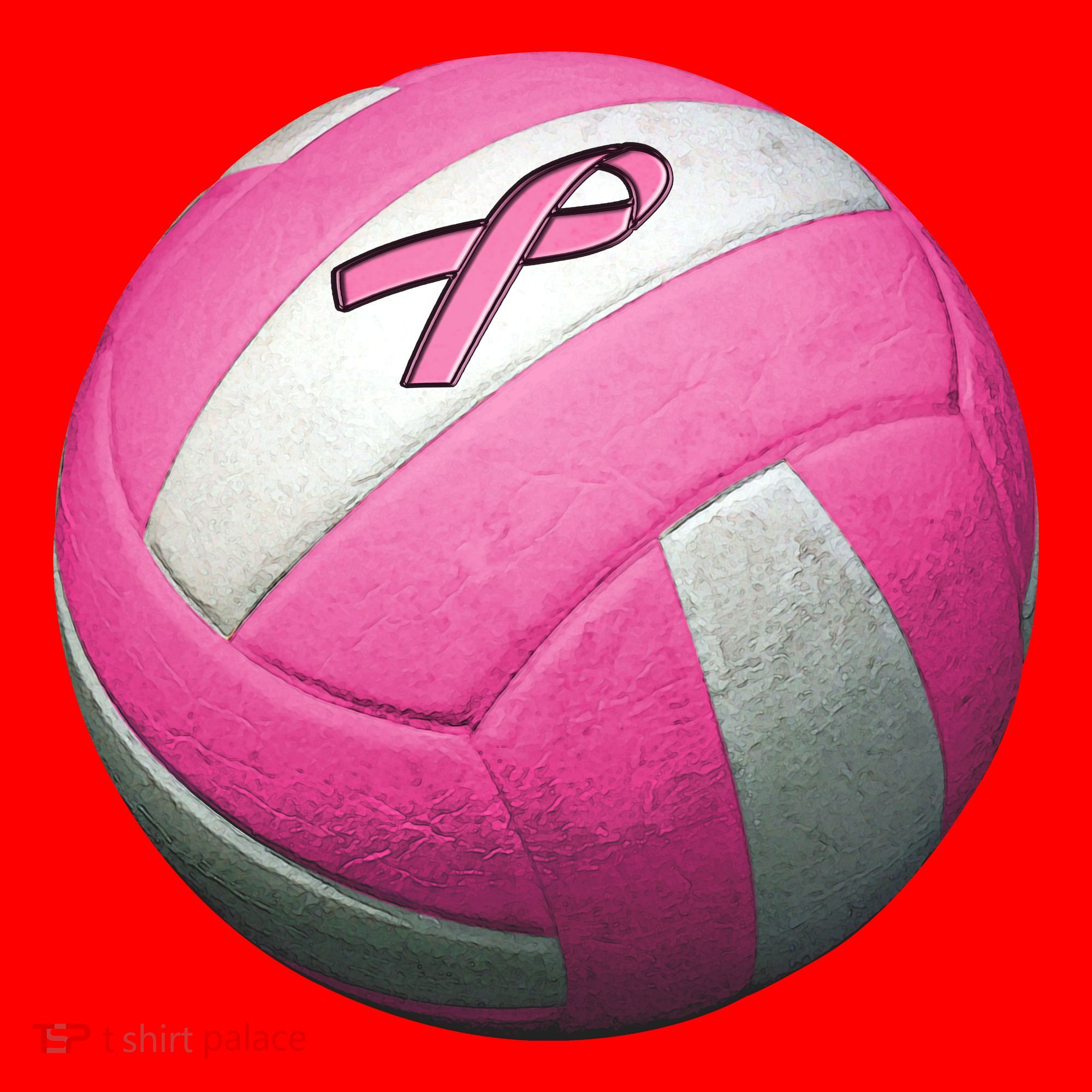 Breast Cancer Ribbon Pink Volleyball Santa Hat