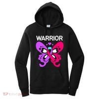 Butterfly Cancer Ribbon Thyroid Cancer Warrior Gift Women's Hoodie thumb 0