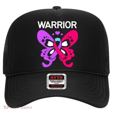 Butterfly Cancer Ribbon Thyroid Cancer Warrior Gift Hat