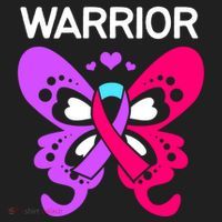 Butterfly Cancer Ribbon Thyroid Cancer Warrior Gift Hat thumb 2