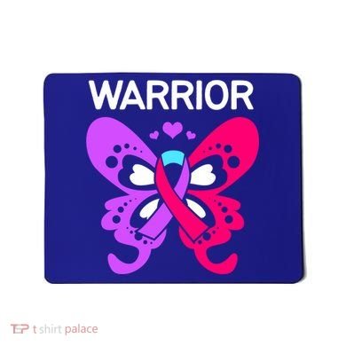 Butterfly Cancer Ribbon Thyroid Cancer Warrior Gift Mousepad