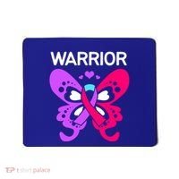 Butterfly Cancer Ribbon Thyroid Cancer Warrior Gift Mousepad thumb 0