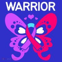 Butterfly Cancer Ribbon Thyroid Cancer Warrior Gift Mousepad thumb 1