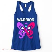 Butterfly Cancer Ribbon Thyroid Cancer Warrior Gift Women's Tank Top thumb 0