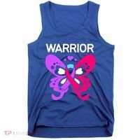Butterfly Cancer Ribbon Thyroid Cancer Warrior Gift Tank Top thumb 0