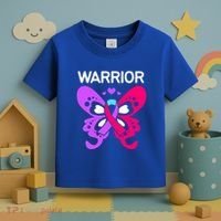 Butterfly Cancer Ribbon Thyroid Cancer Warrior Gift Toddler T-Shirt thumb 3