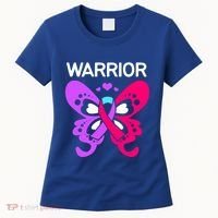 Butterfly Cancer Ribbon Thyroid Cancer Warrior Gift Women's T-Shirt thumb 0