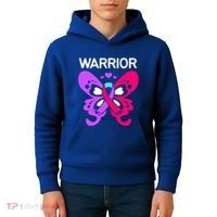Butterfly Cancer Ribbon Thyroid Cancer Warrior Gift Kids Hoodie thumb 4