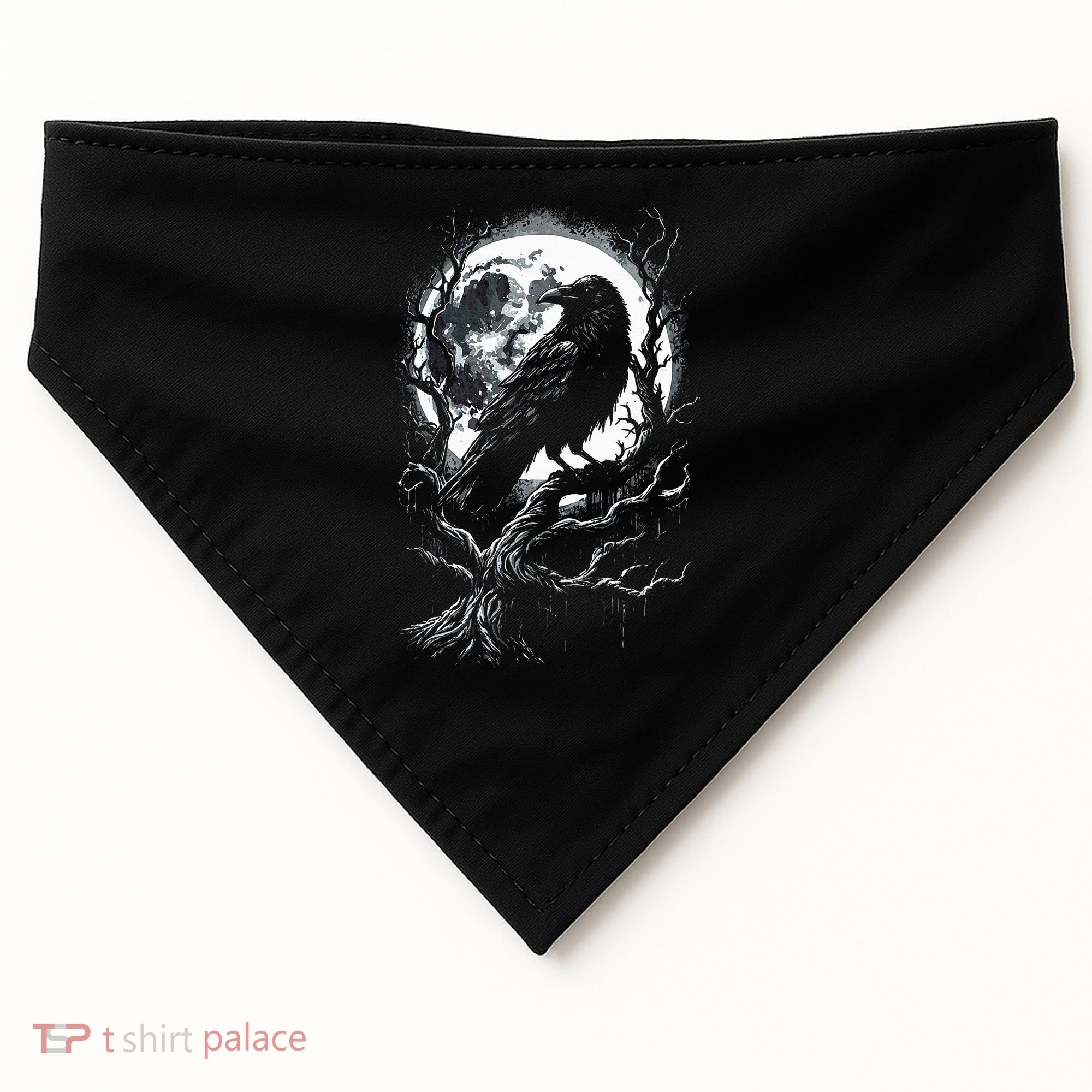 Black Crow Raven Bird USA-Made Doggie Bandana