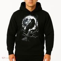 Black Crow Raven Bird Hoodie thumb 2