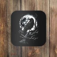 Black Crow Raven Bird Coaster thumb 0