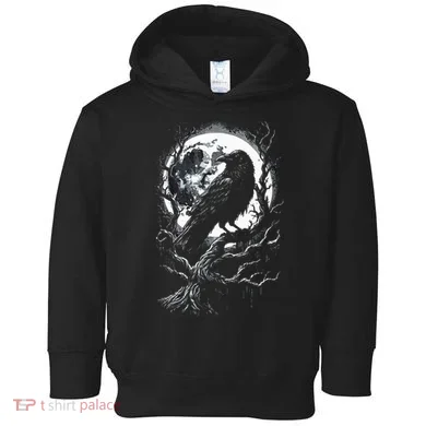 Black Crow Raven Bird Toddler Hoodie