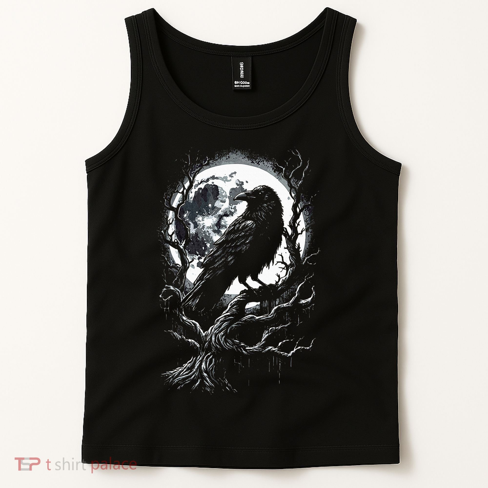 Black Crow Raven Bird Tank Top