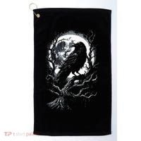 Black Crow Raven Bird Golf Towel thumb 0