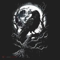 Black Crow Raven Bird Golf Towel thumb 3