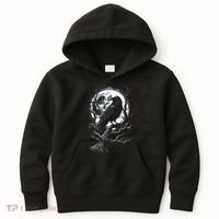 Black Crow Raven Bird Kids Hoodie thumb 0