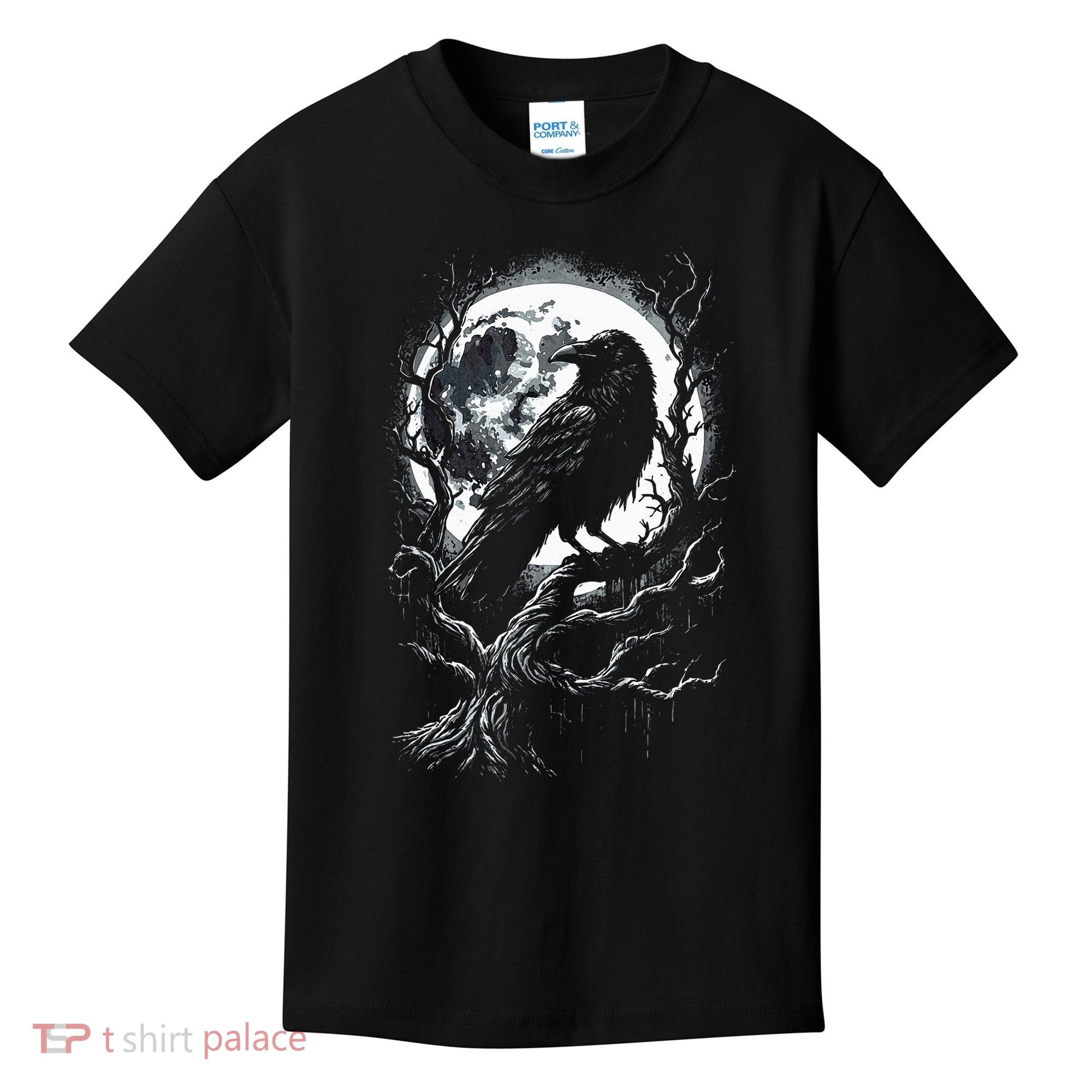 Black Crow Raven Bird Kids T-Shirt