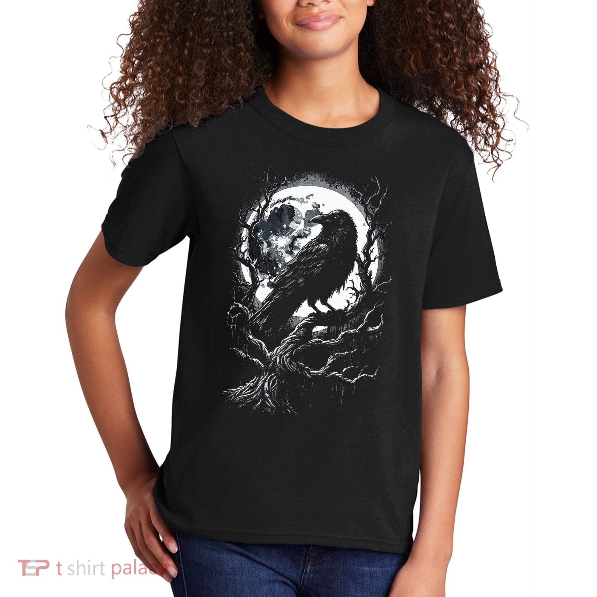 Black Crow Raven Bird Kids T-Shirt