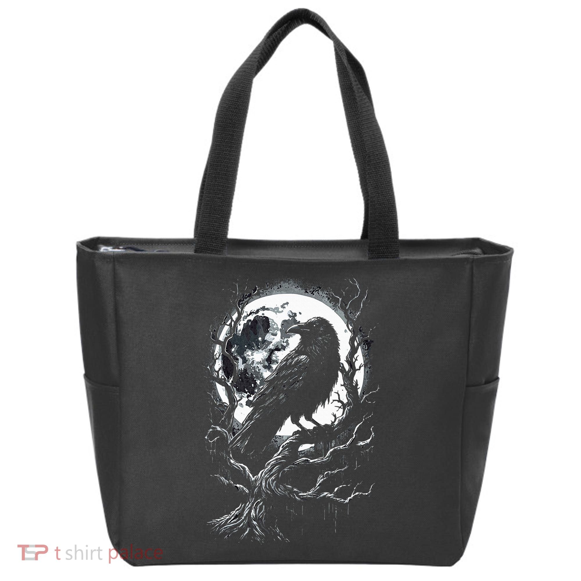 Black Crow Raven Bird Tote Bag
