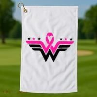 Breast Cancer Ribbon Golf Towel thumb 1