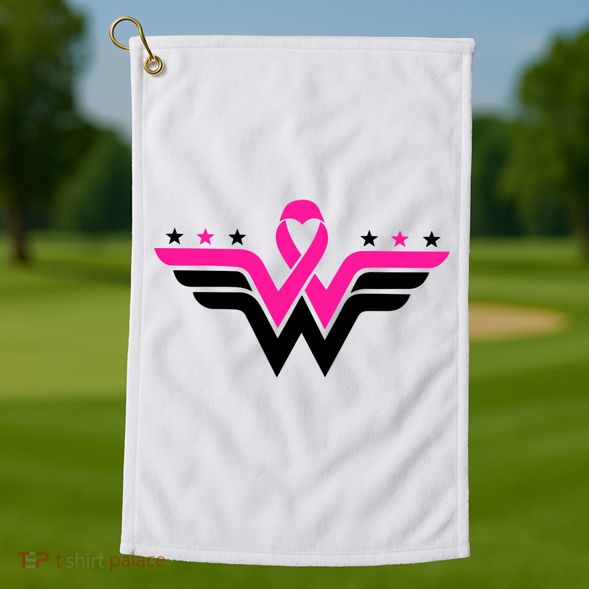 Breast Cancer Ribbon Golf Towel