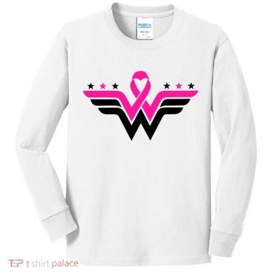 Breast Cancer Ribbon Kids Long Sleeve Shirt