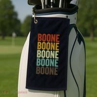Boone City Retro Golf Towel thumb 2