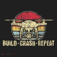 Build Crash Repeat Drone Pilot Quadcopter Faa Certified Women's Sweatshirt thumb 2