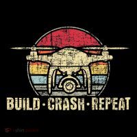 Build Crash Repeat Drone Pilot Quadcopter Faa Certified T-Shirt thumb 7