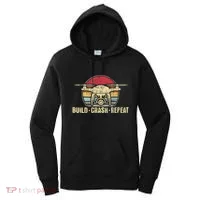 Build Crash Repeat Drone Pilot Quadcopter Faa Certified Women's Hoodie thumb 0