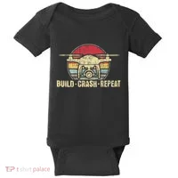 Build Crash Repeat Drone Pilot Quadcopter Faa Certified Baby Bodysuit thumb 0