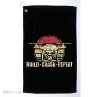 Build Crash Repeat Drone Pilot Quadcopter Faa Certified Golf Towel thumb 0