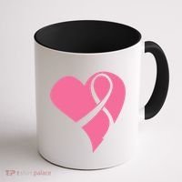 Breast Cancer Ribbon Heart Coffee Mug thumb 1