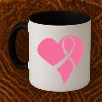Breast Cancer Ribbon Heart Coffee Mug thumb 2