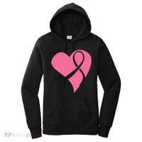 Breast Cancer Ribbon Heart Women's Hoodie thumb 0