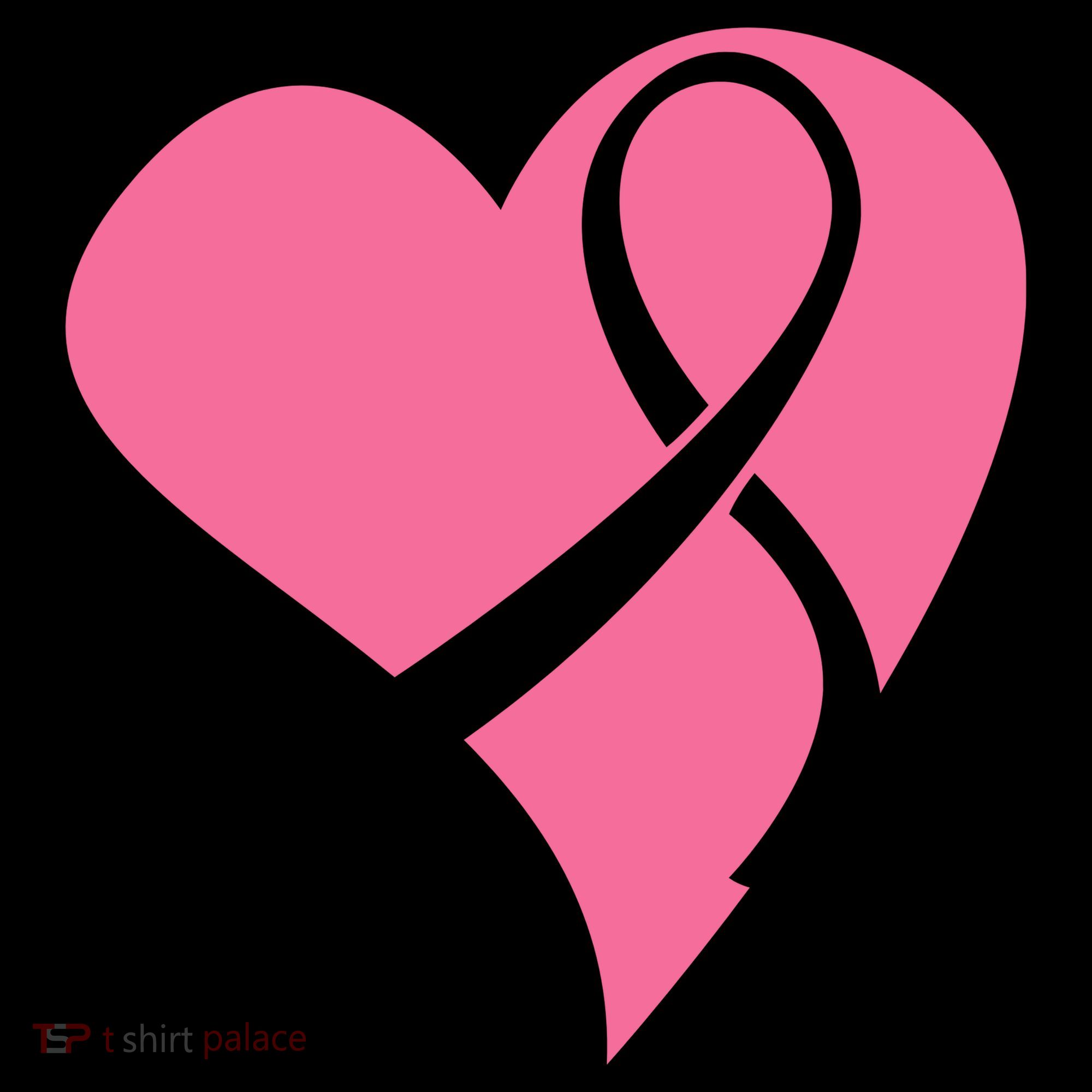 Breast Cancer Ribbon Heart Women's Hoodie