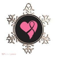 Breast Cancer Ribbon Heart Ornament thumb 0