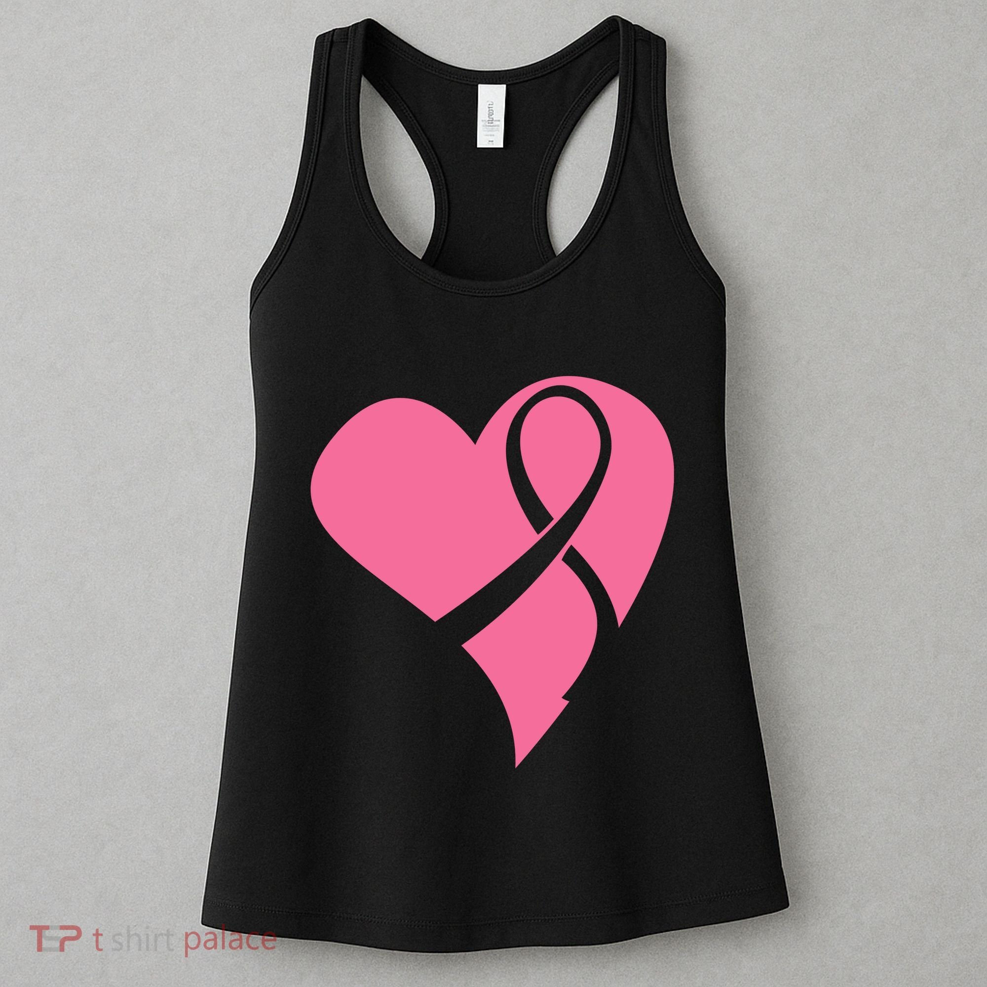 Breast Cancer Ribbon Heart Women's Tank Top