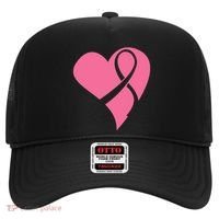 Breast Cancer Ribbon Heart Hat thumb 0