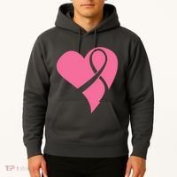Breast Cancer Ribbon Heart Hoodie thumb 2