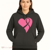 Breast Cancer Ribbon Heart Hoodie thumb 5
